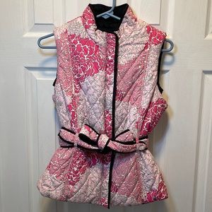 Lilly Pulitzer Pink Floral Reversible Vest